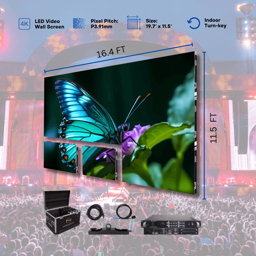 Outdoor LED Video Wall 19.7′ x 11.5′ P3.91mm Turn-key